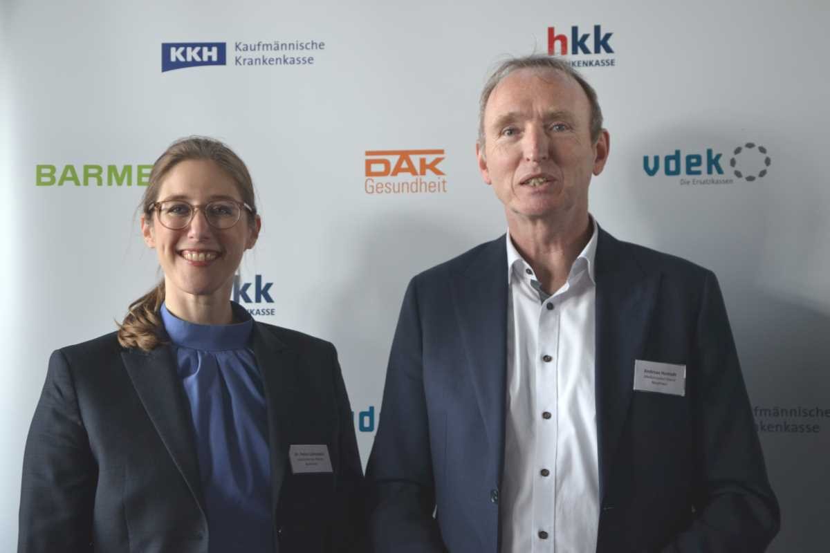 Dr. Petra Lohnstein (stv. Vorstandsvorsitzende MD Nordrhein) und Andreas Hustadt (Vorstandsvorsitzender MD Nordrhein)