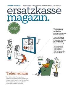 Titelblatt ersatzkasse magazin. 1./2.2013