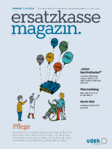 Titelblatt ersatzkasse magazin. 5./6.2018