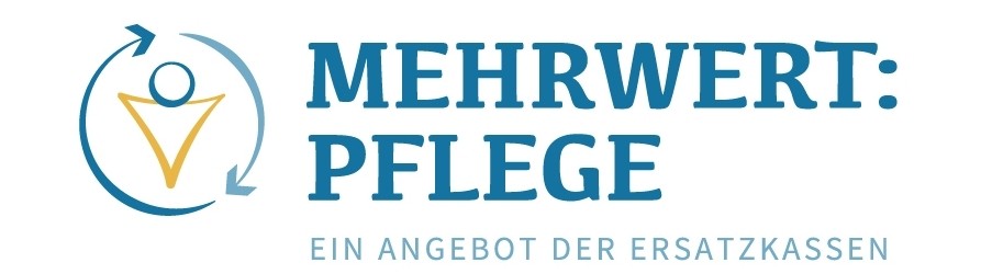 Logo "MEHRWERT:PFLEGE - Ein Angebot der Ersatzkassen"